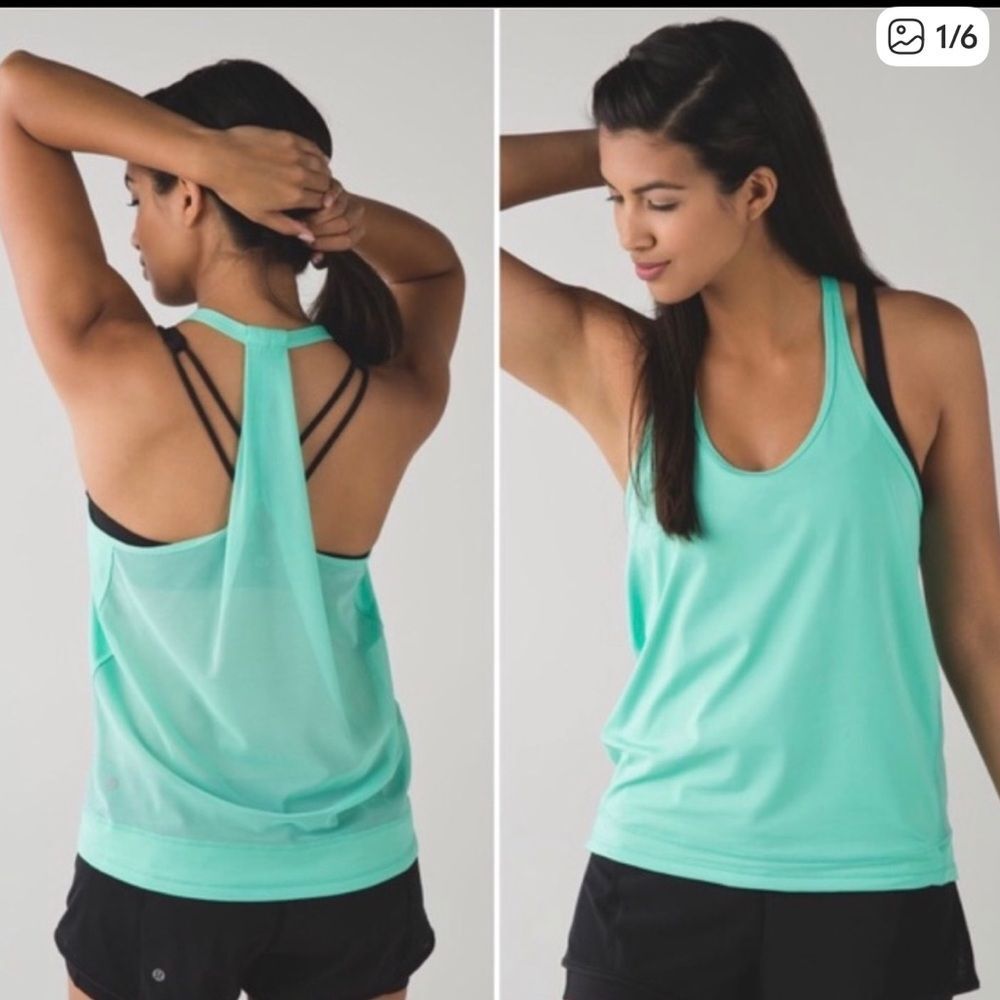 Lululemon Drop It Like It's Hot Tank Menthol color size 6 / small